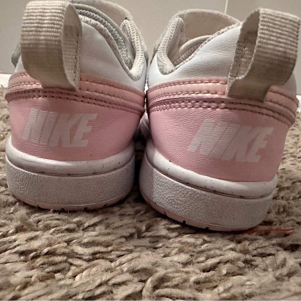 Kids Pink and White Sneakers - Picture 6 of 8